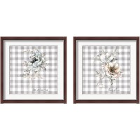 Framed 'Sketchbook Garden Checker 2 Piece Framed Art Print Set' border=