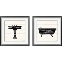 Framed Shiplap Bath 2 Piece Framed Art Print Set