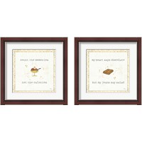 Framed Calorie Cuties IV Dot Border 2 Piece Framed Art Print Set