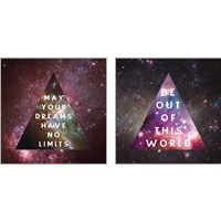 Framed 'Out of this World  2 Piece Art Print Set' border=