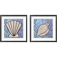 Framed Whimsy Coastal Shell 2 Piece Framed Art Print Set