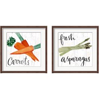 Framed 'Veggie 2 Piece Framed Art Print Set' border=