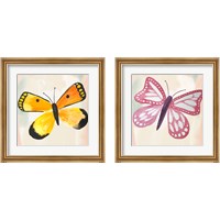 Framed 'Butterfly  2 Piece Framed Art Print Set' border=