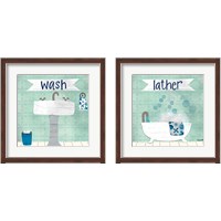Framed 'Bathroom 2 Piece Framed Art Print Set' border=