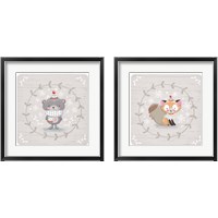 Framed 'Winter Baby Bear 2 Piece Framed Art Print Set' border=