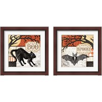 Framed 'Halloween 2 Piece Framed Art Print Set' border=