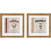 Framed 'Farm Fresh 2 Piece Framed Art Print Set' border=