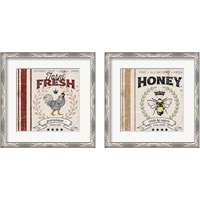 Framed 'Farm Fresh 2 Piece Framed Art Print Set' border=