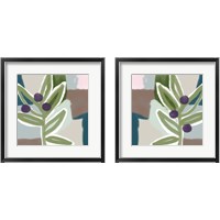 Framed 'Olive Abstract 2 Piece Framed Art Print Set' border=