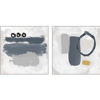 Framed 'Grayscale  2 Piece Art Print Set' border=