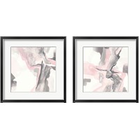 Framed 'Blushing Grey 2 Piece Framed Art Print Set' border=