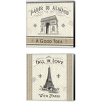Framed 'Paris Farmhouse 2 Piece Canvas Print Set' border=