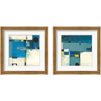 Framed 'Calypso Blue 2 Piece Framed Art Print Set' border=