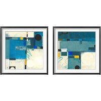 Framed 'Calypso Blue 2 Piece Framed Art Print Set' border=