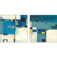 Framed 'Calypso Blue 2 Piece Art Print Set' border=
