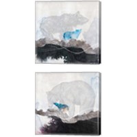 Framed 'Bear  2 Piece Canvas Print Set' border=