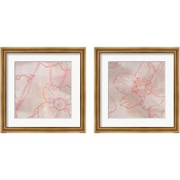 Framed 'Anemone  2 Piece Framed Art Print Set' border=