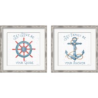 Framed 'Nautical Life 2 Piece Framed Art Print Set' border=