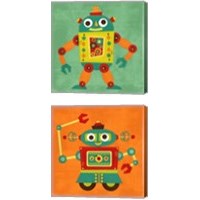 Framed 'Robot  2 Piece Canvas Print Set' border=