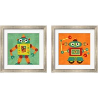 Framed 'Robot  2 Piece Framed Art Print Set' border=