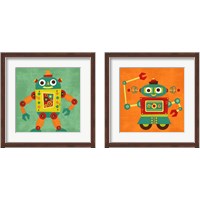 Framed 'Robot  2 Piece Framed Art Print Set' border=