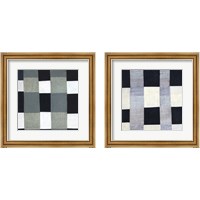 Framed 'Gray Plaid 2 Piece Framed Art Print Set' border=