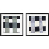 Framed Gray Plaid 2 Piece Framed Art Print Set