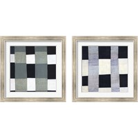 Framed 'Gray Plaid 2 Piece Framed Art Print Set' border=