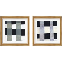 Framed Gray Plaid 2 Piece Framed Art Print Set