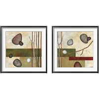 Framed 'Sticks and Stones 2 Piece Framed Art Print Set' border=