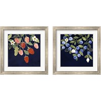 Framed 'Fresh Fruit 2 Piece Framed Art Print Set' border=