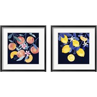 Framed 'Fresh Fruit 2 Piece Framed Art Print Set' border=