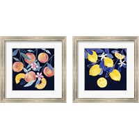 Framed 'Fresh Fruit 2 Piece Framed Art Print Set' border=