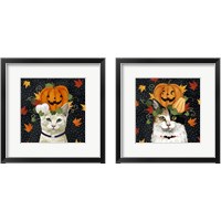 Framed Halloween Cat 2 Piece Framed Art Print Set