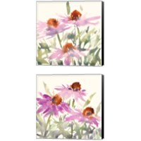 Framed 'Daisy Garden Views 2 Piece Canvas Print Set' border=