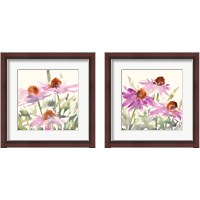 Framed 'Daisy Garden Views 2 Piece Framed Art Print Set' border=