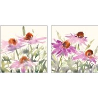 Framed 'Daisy Garden Views 2 Piece Art Print Set' border=