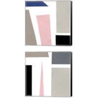 Framed 'Color Blocks 2 Piece Canvas Print Set' border=