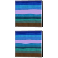 Framed 'Blue Ridge Abstract 2 Piece Canvas Print Set' border=