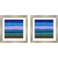 Framed 'Blue Ridge Abstract 2 Piece Framed Art Print Set' border=