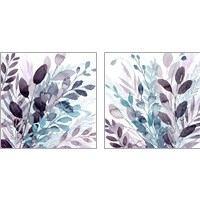 Framed 'Crystallized Flora 2 Piece Art Print Set' border=