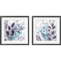 Framed 'Crystallized Flora 2 Piece Framed Art Print Set' border=