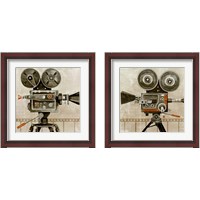 Framed 'Vintage Reel 2 Piece Framed Art Print Set' border=