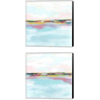 Framed Rainbow Horizon 2 Piece Canvas Print Set