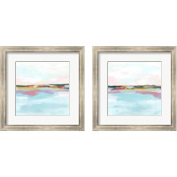 Framed 'Rainbow Horizon 2 Piece Framed Art Print Set' border=