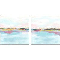 Framed 'Rainbow Horizon 2 Piece Art Print Set' border=