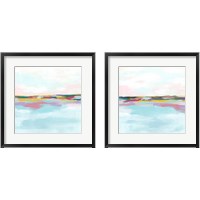 Framed 'Rainbow Horizon 2 Piece Framed Art Print Set' border=
