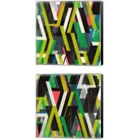 Framed 'Diagonal Slipstream 2 Piece Canvas Print Set' border=
