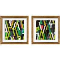 Framed 'Diagonal Slipstream 2 Piece Framed Art Print Set' border=