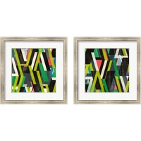 Framed 'Diagonal Slipstream 2 Piece Framed Art Print Set' border=